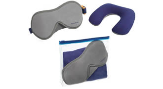 Samsonite travel kit (inflatable pillow, sleeping mask, earplugs)